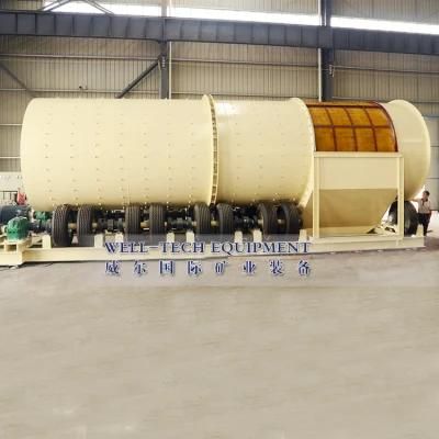 Trommel Scrubber for Wash Mud Sticky Alluvial Gold/Manganese Ore to Russia/Australia