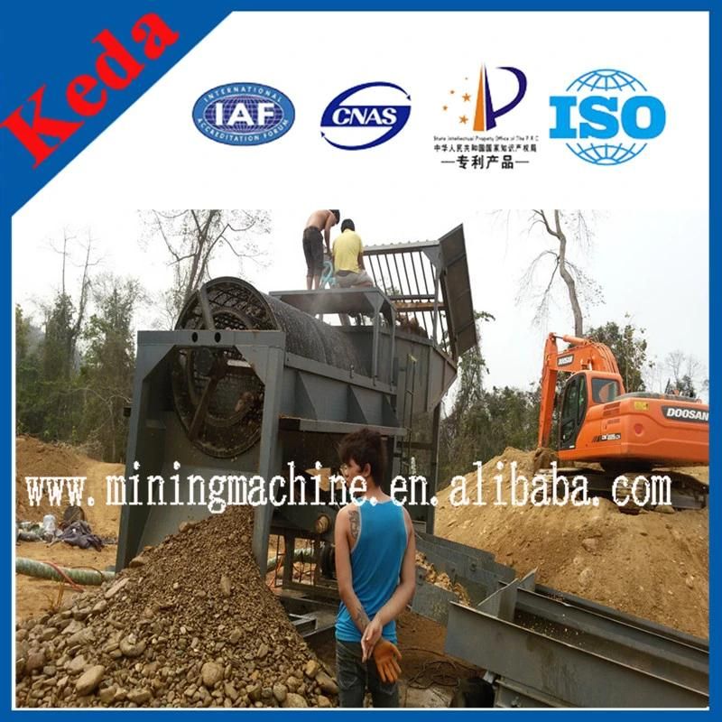 Mining Equipment Mobile Alluvial Gold Washing Trommel Drum for Sale