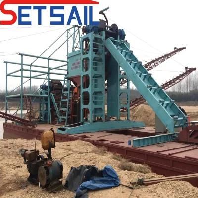 China New Chain Bucket Sand Dredger Used in River