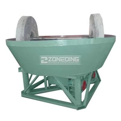 2 Wheel Wet Pan Grinding Machine Gold Mill