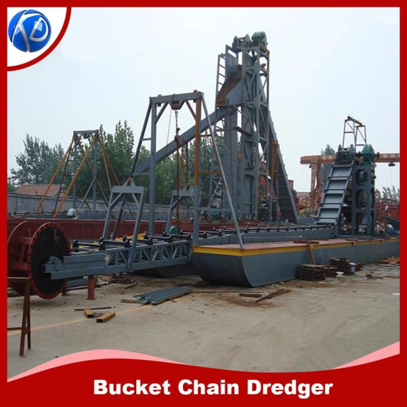 Keda Hot Sale Bucket Chain Gold Dredger for Sand Mining