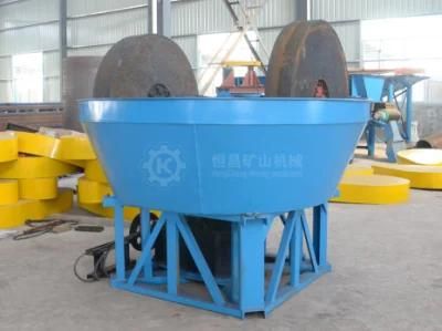 High Quality Rock Stone Gold Ore Grinder Double Rollers Gold 1100 Wet Pan Mill for Gold