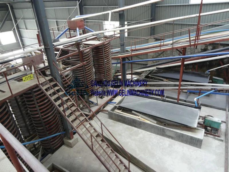 Mining Gravity Separator Plant Spiral Concentrator Chute Processing for Heavy Mineral Zircon Iron Rutile Tin Chrome Gold Ilmenite Ore Separating