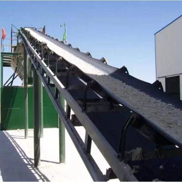 Building Construction Equipment Rubber Belt Conveyor Machine with Strong Climbing Ability