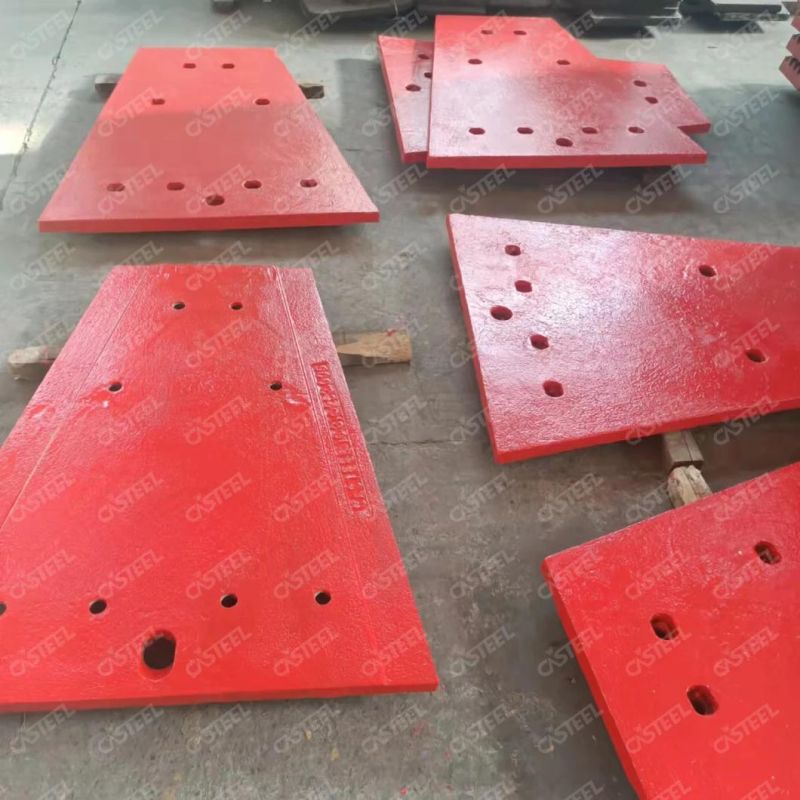 High Manganese Steel Jaw Crusher Parts Side Cheek Plates Minyu