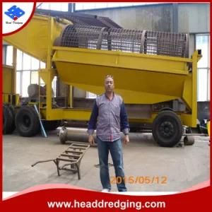 China Mobile Gold Trommel Wash Plant Mining Machine