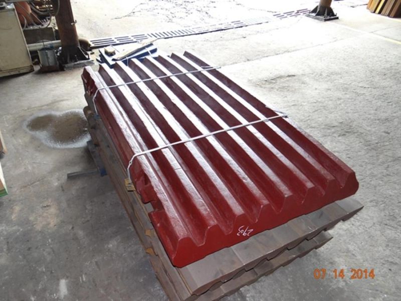 Manganese Steel Jaw Plate Casting Parts for Jaw Crusher