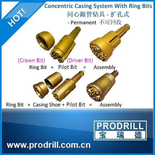 Professional DTH Tools Symmetric Overburden Casing Drilling System