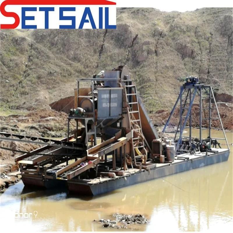 Chain Bucket Gold and Diamond Mining Machinery for River and Reservoir