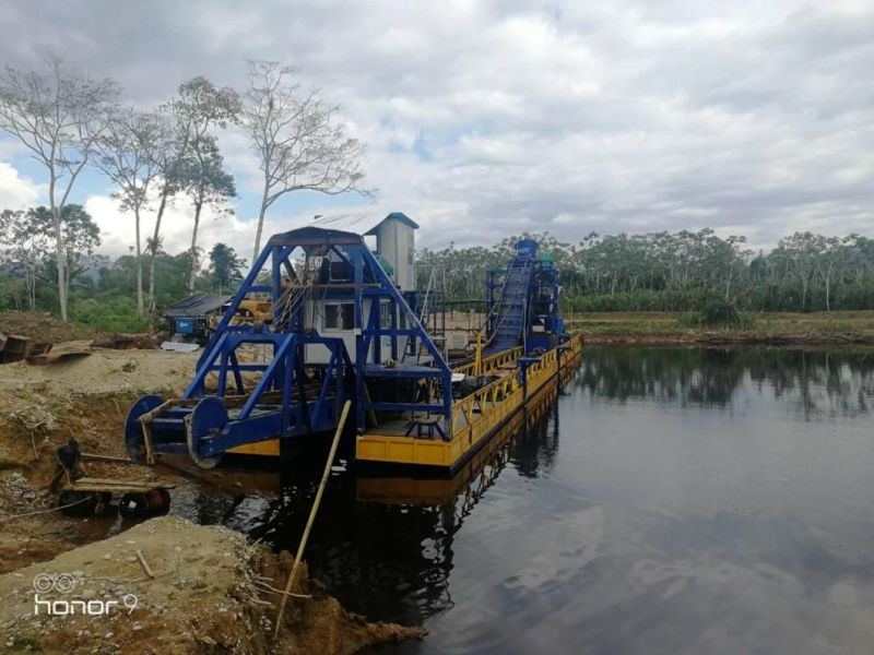 Deal Capacity 100 M3/Hour Bucket Chain Sand Dredger for River and Lake Dredging