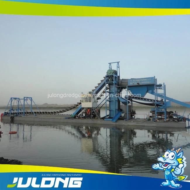 Julong- Gold Mining Dredger Bucket Chain Gold Dredger Boat Price for Hot Sale in Africa