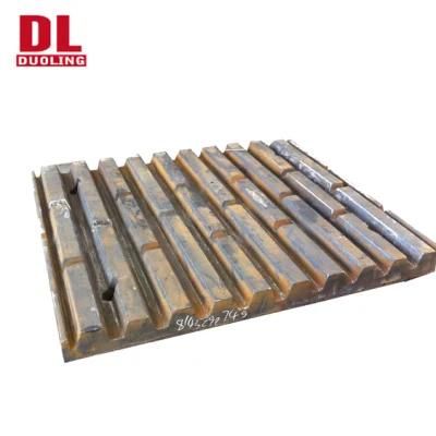 Hard Wear Resistance Jaw Crusher Swing Tooth Plate / Jaw Plate