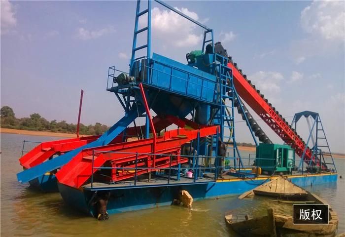 Chinese Mining Equipment Contractor River Chain Bucket Line Dredger Gold Dredger River Sand Gold Mining for Sale