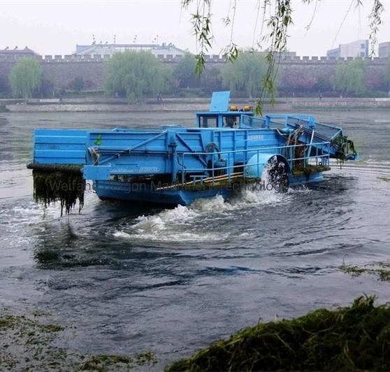 Lake and River Trash Skimmer/Hunter for Sale Cutter Machine Water Cleaning Boat Automatic Garbage Collection Vessel Spare Part Aquatic Weed/Weed Harvester