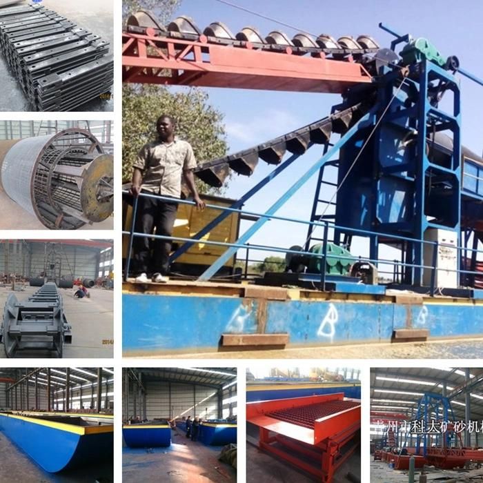 Keda Mining Equipments Gold Mining Trailinng Suction Bucket Chain Dredger