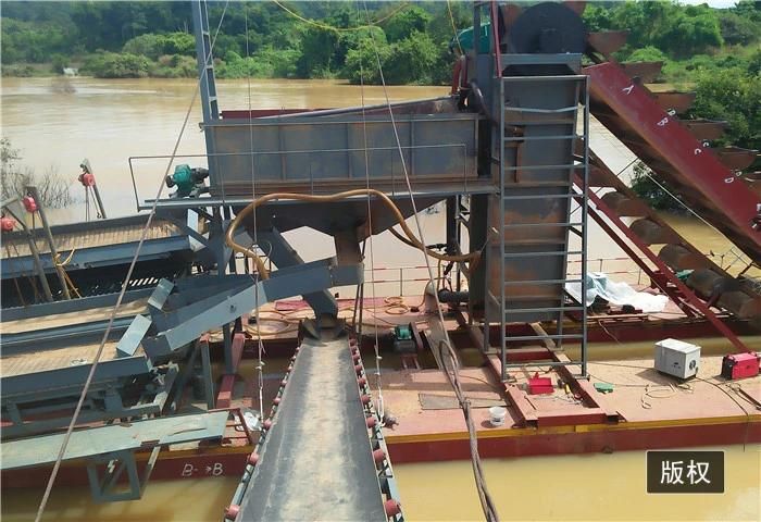 Gold Ship Gold Mining Ship Sand Gold Ming Ship Alluvial Gold Ship Bucket Chain Ship Chain Bucket Ship