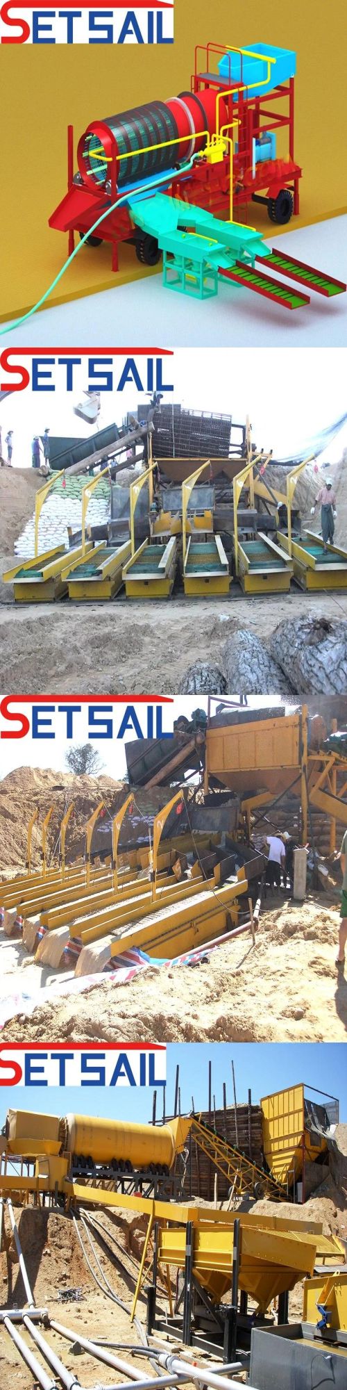 Diesel Engine Power Land Mining Equipment for Gold
