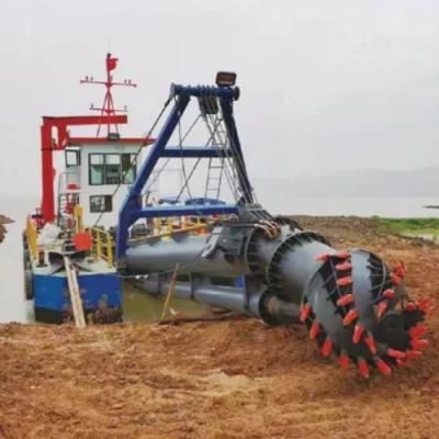 China High Powered Diesel Cutter Suction Dredger Vessel for Sea Hard Soil / Gravel ...