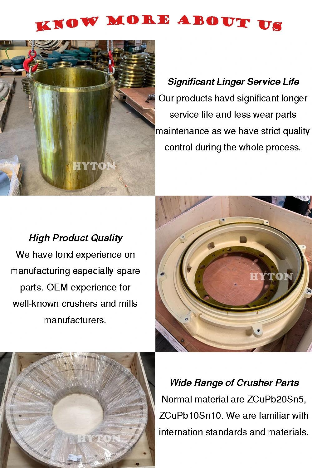 Hyton Crusher Parts Centrifugal Bronze Casting High Lead Locating Bar for CH660 CS660 H6800 S6800