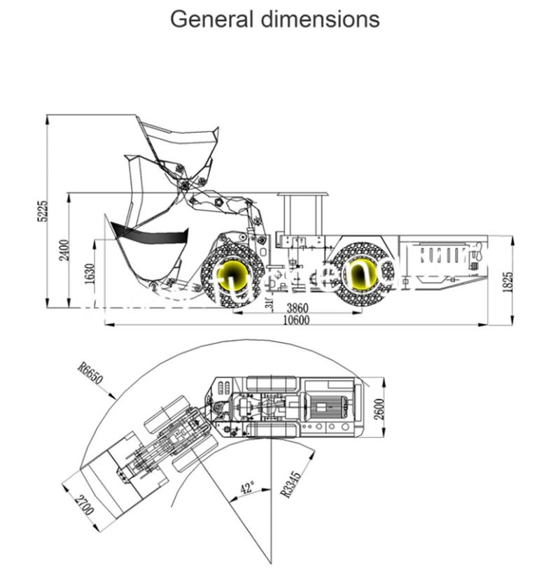 First class diesel underground mining loader/ load haul dump/ scooptram