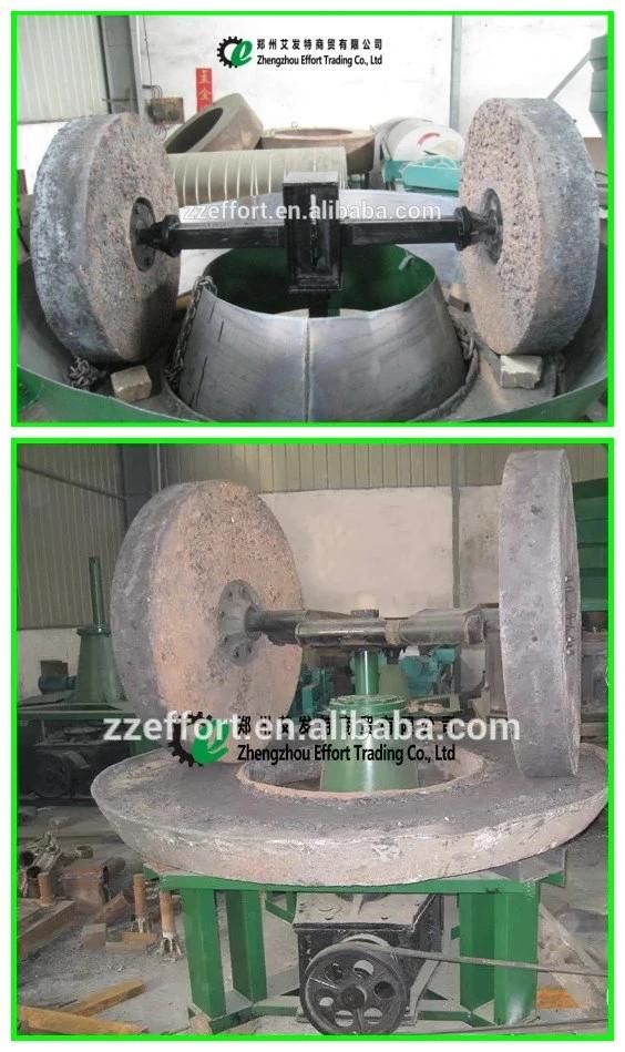 2.5*2.5*2.3m Automatic Double Rollers Wet Pan Mill Grinding Gold Ore