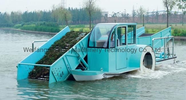 River Cleaning Boat with Electrical Poweer Weed Harvest Machine Mower