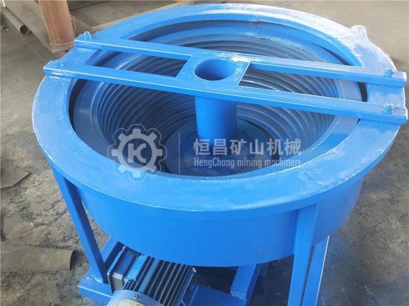 Small Alluvial Gold Mining Machine 1-3 Tph Gravity Separation Blue Bowl Concentrator Gold Spiral Panning Equipment