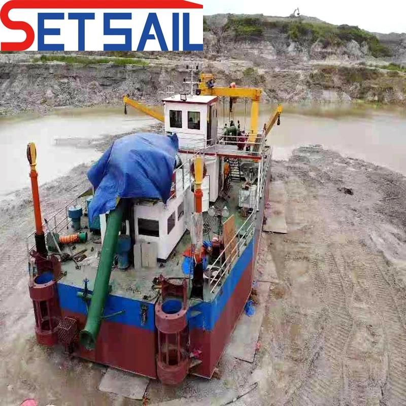 Double Diesel Engine Cutter Suction Sand Dredger with Huydraulic Pump