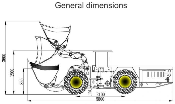 High efficient good price underground LHD Loader with Deutz engine for mining 