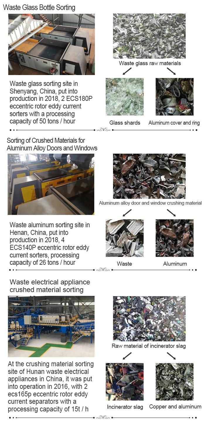Non Ferrous Metal Separator Aluminum Copper From Pet Flakes Sorting Recycling