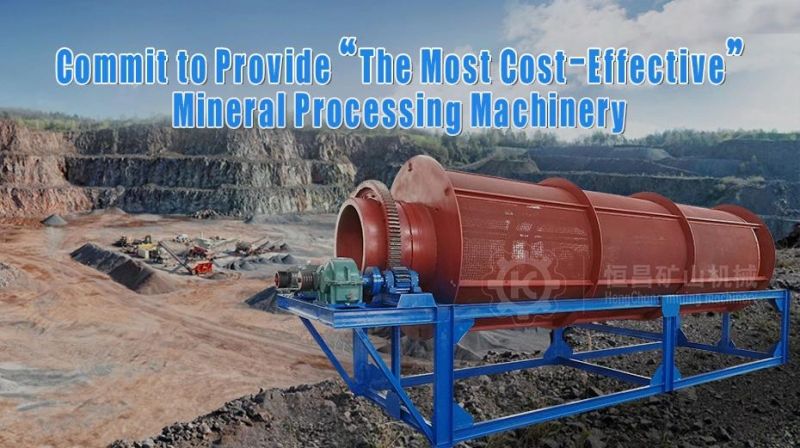 Jiangxi Gold Recovery Machine Sand Gravel Ratating Drum Screen Rock Trommel Screen