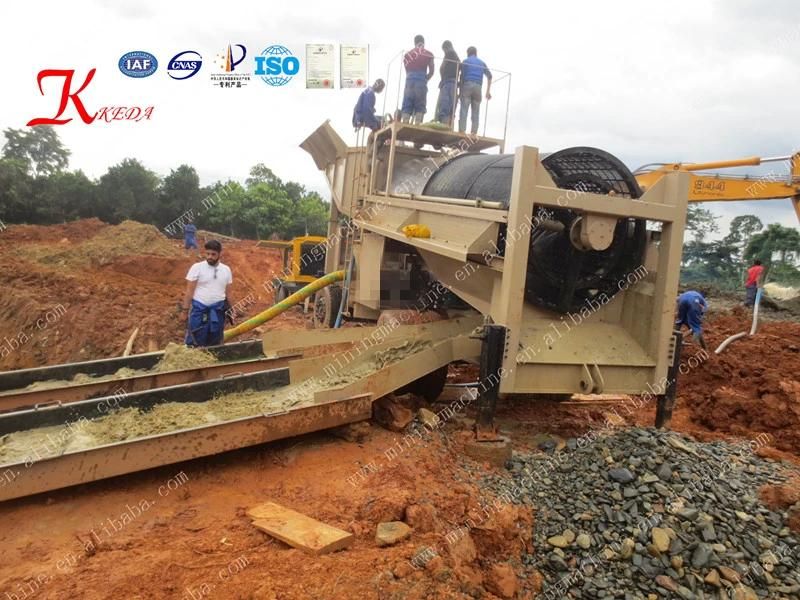 Gravity Sand Gold Washing Plant Trommel for Separating in Ghana