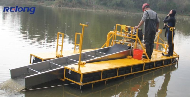 6 Inches Gold Dredge Alluvial Gold Mining Equipment Suction Dredge Placer Concentrator River Power Jet Dredge Ore Prospecting Mining Machinery