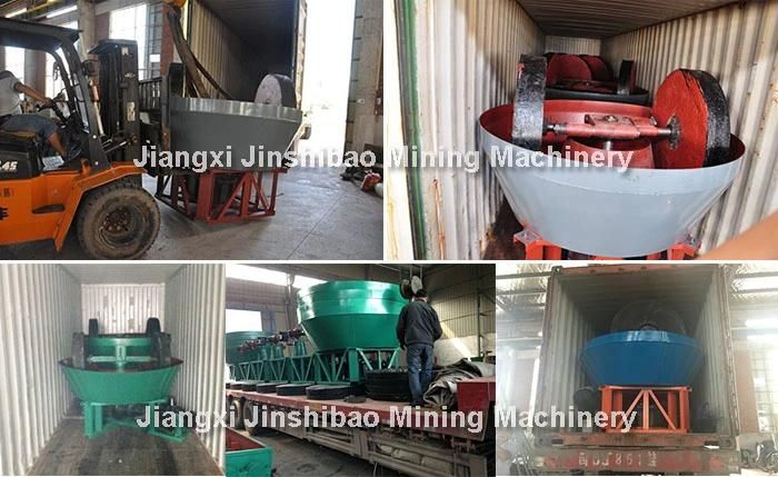 China Supplier 1100 Gold Grinding Machine Plant Wet Pan Mill