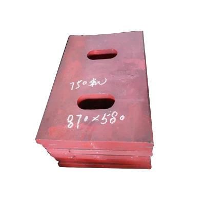 Jaw Crusher Spare Parts/Mn13cr2 Fixed/Swing Jaw Plate