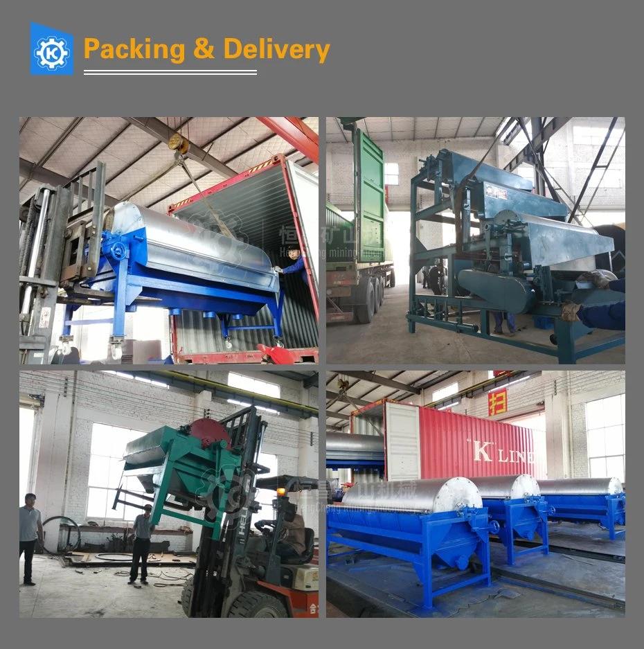 Iron Ore Mining Production Line High Intensity Wet Drum Magnetic Concentration Machine Wet Magnetic Separator