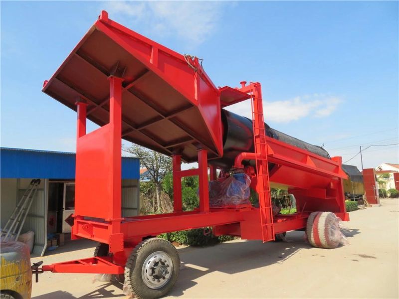 Keda China Portable Mining Mobile Gold Alluvial Procossing Washing Trommel