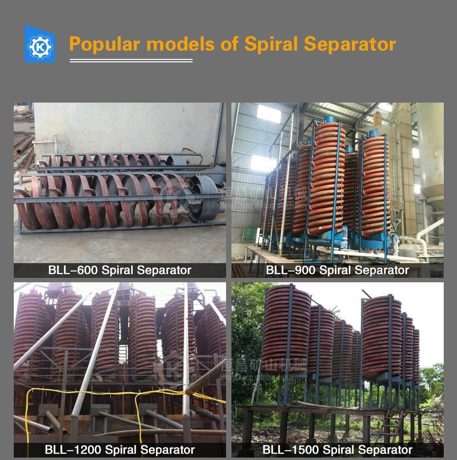 Spiral Chute Concentrator for Separating Tungsten Ore, Tin, Gold, Tantalum Ore, Niobium Mine Ore