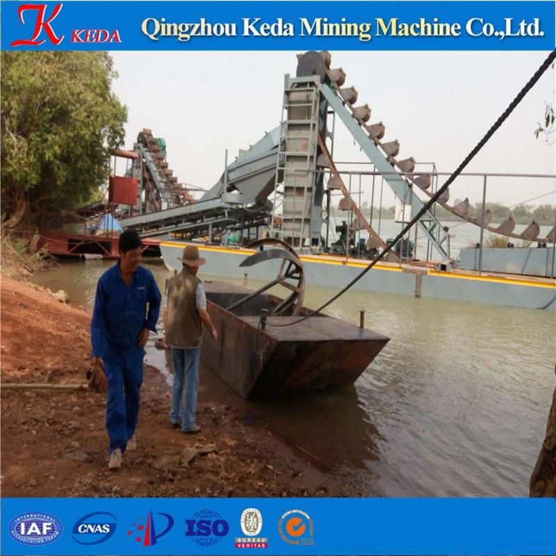 Traditional and New Designed Bucket Chain Dredger