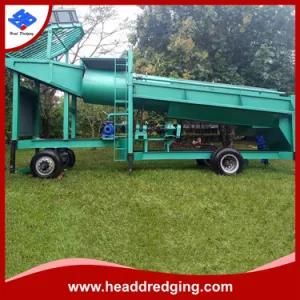 Portable Gold Mining Washing Extraction Dust Recycling Processing Refining Trommel Screen
