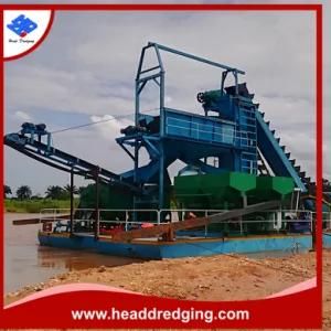Gravity Bucket Gold Extraction Machinery/Sand Suction Boat/Suction Dredger with High ...