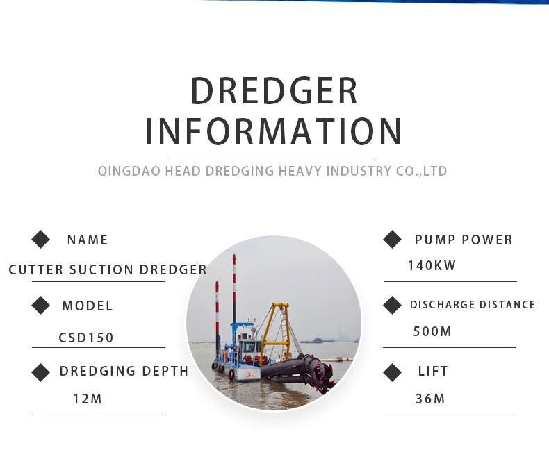 Keda CSD150 6 Inch Cuttter Suction Dredger Low Price for River Dredging in River