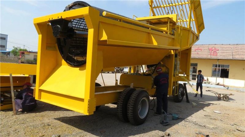 Mobile Kdtj-50 Trommel Screen for Gold Sands Washing (50-100t/h)