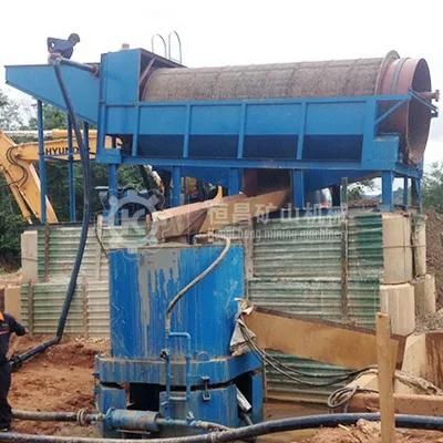 China Portable Mining Rotary Trommel Screen, Mini Gold Washing Plant