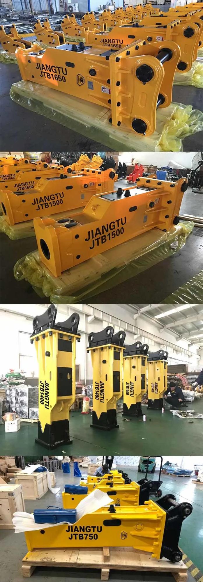 10 Ton Excavator Attachments 70mm 75mm Box-Type Hydraulic Breaker Hammer