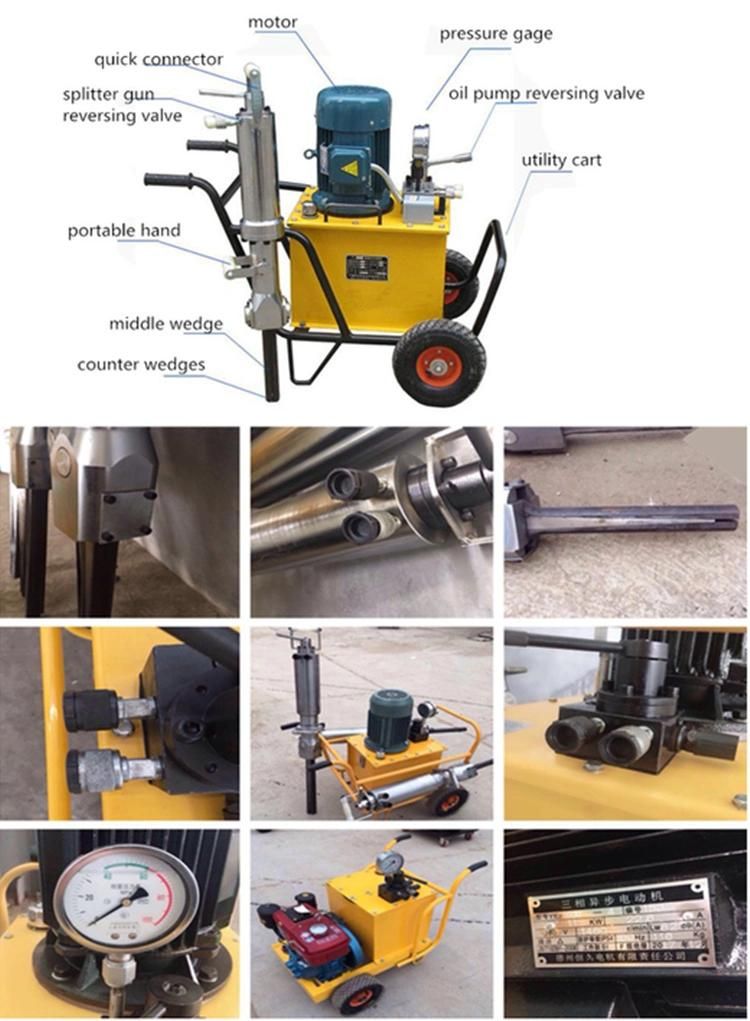 Hydraulic Mining Concrete Rock Stone Splitter Block Moving Machine