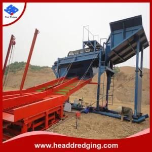 Head Dredging Movable Gold Washing Trommel Machine