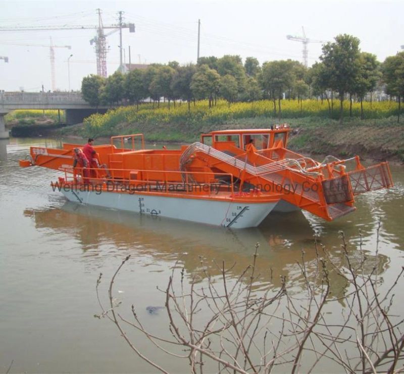 Lake and River Trash Skimmer/Hunter/ Cutter Machine Water Cleaning Boat /Automatic Garbage Collection Vessel Aquatic Weed/Weed Harvester