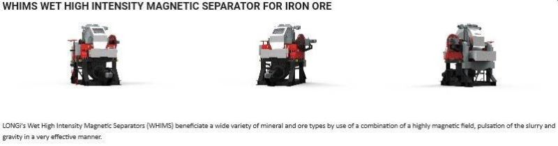 Mining Machine Whims Wet High Intensity Magnetic Separator for Iron Ore Upgade