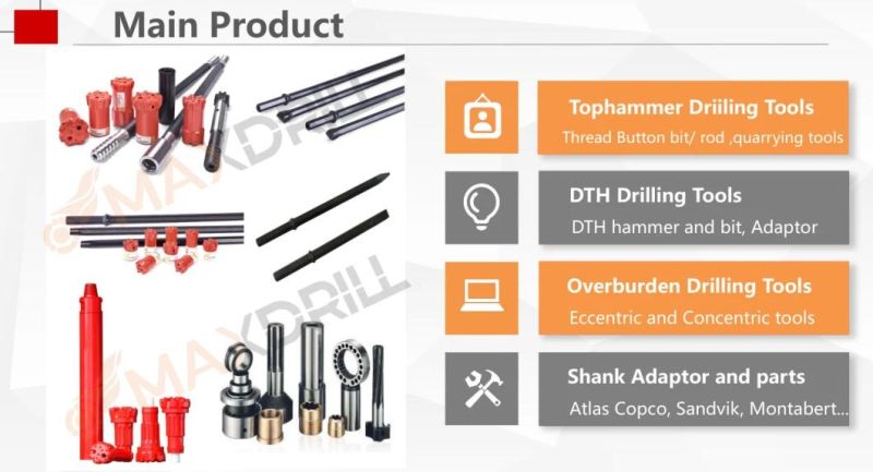 Factory High Quality ISO9001 Atlass Copco Ql30 Ql40 Ql50 Ql60 Ql80 DTH Hammer Drill Bit Rock Drilling Equipment